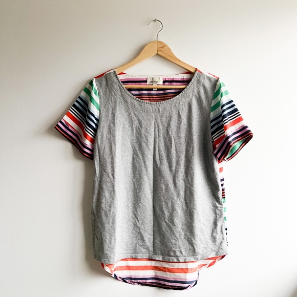 Anthropologie Porridge Mixed Media Top - Picture 2 of 9